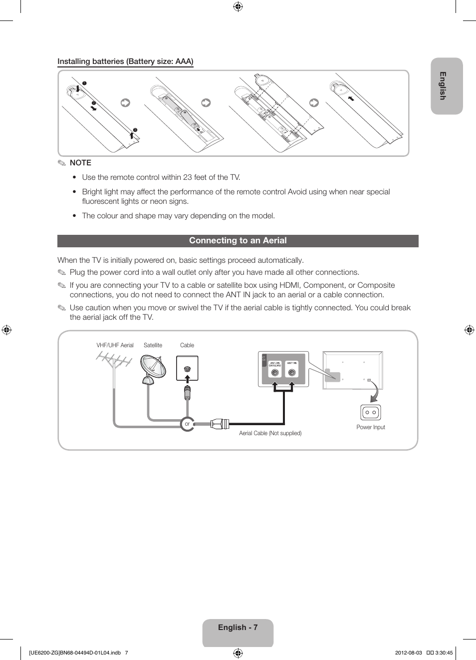 Samsung UE32ES6200S User Manual | Page 7 / 90