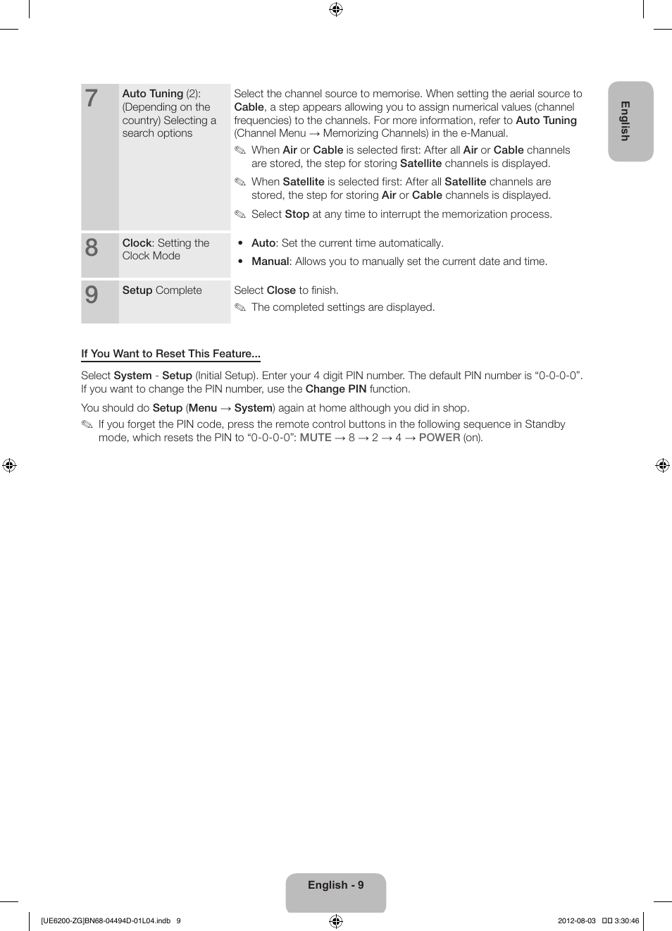 Samsung UE32ES6200S User Manual | Page 9 / 90