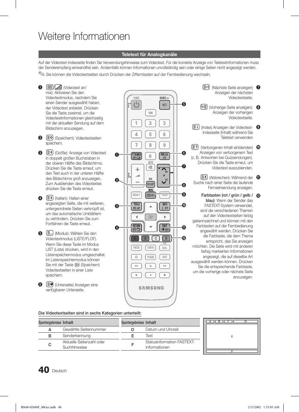 Weitere informationen | Samsung LE46C550J1W User Manual | Page 136 / 193