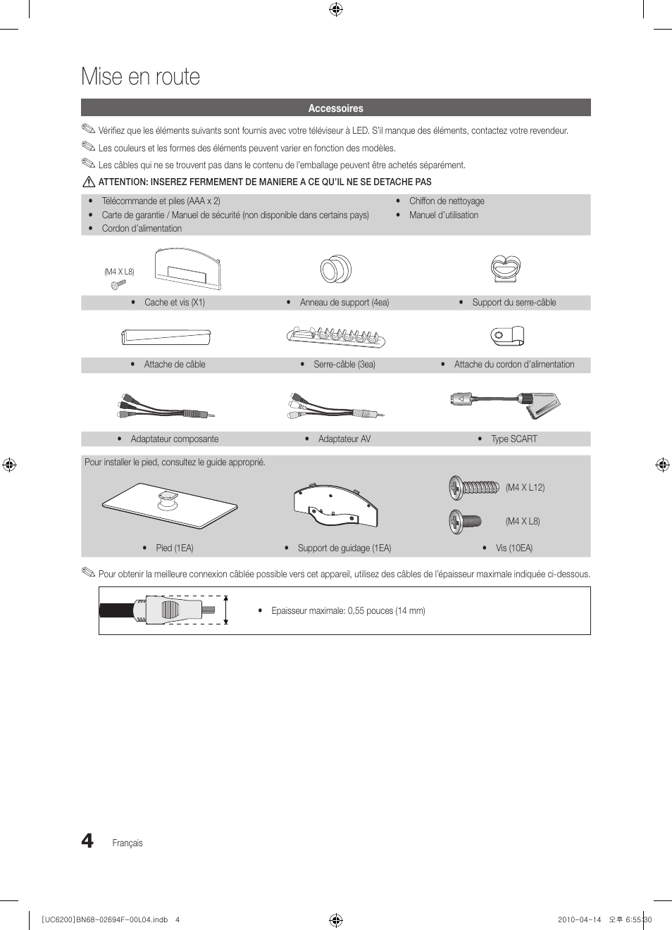 Mise en route | Samsung UE32C6200RS User Manual | Page 120 / 232