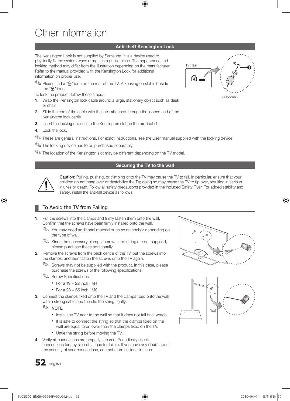 Other information | Samsung UE32C6200RS User Manual | Page 52 / 232