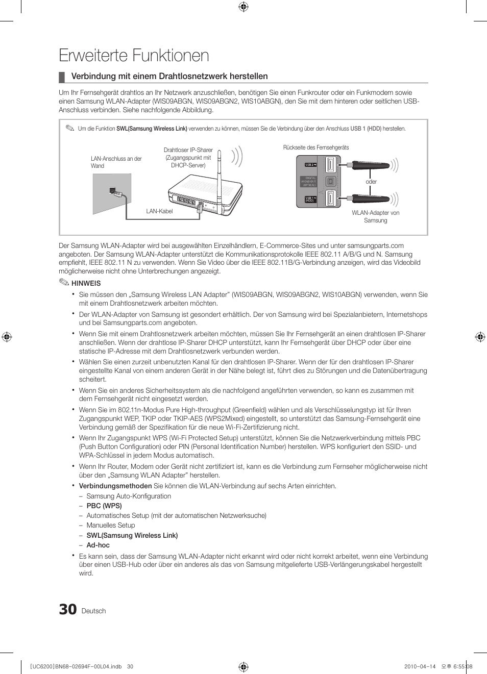 Erweiterte funktionen | Samsung UE32C6200RS User Manual | Page 88 / 232