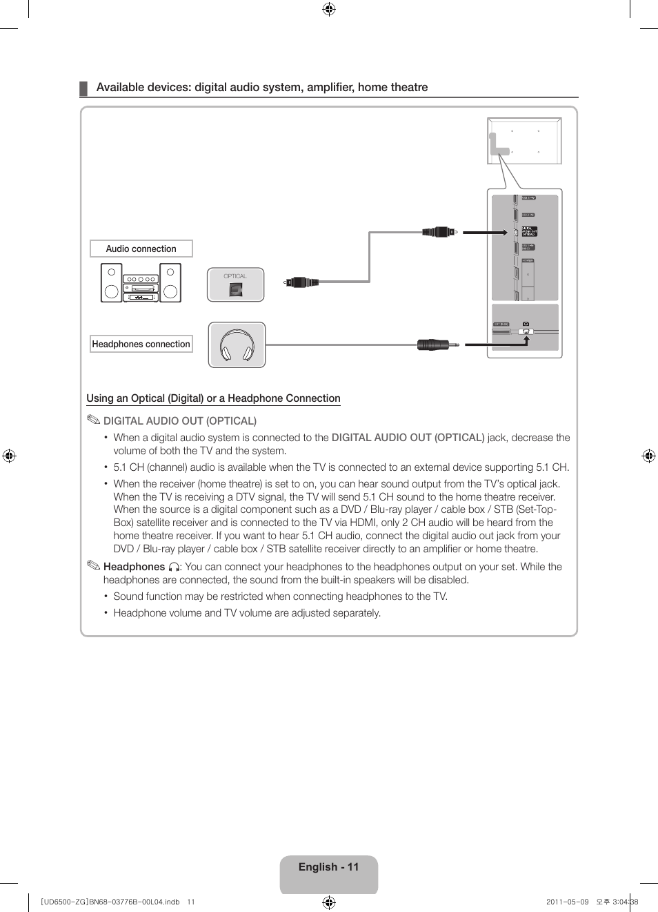 Samsung UE32D6540US User Manual | Page 11 / 82