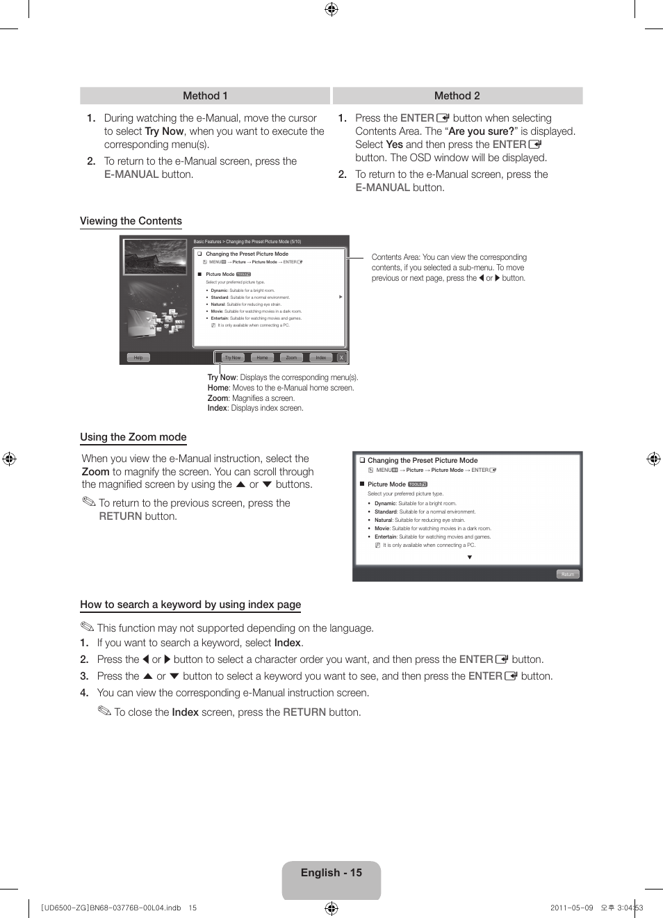 Samsung UE32D6540US User Manual | Page 15 / 82