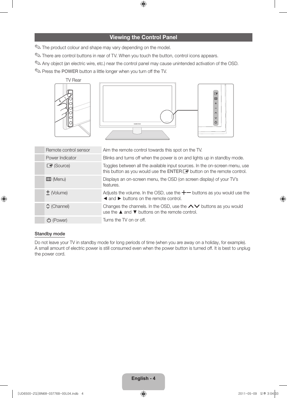Samsung UE32D6540US User Manual | Page 4 / 82