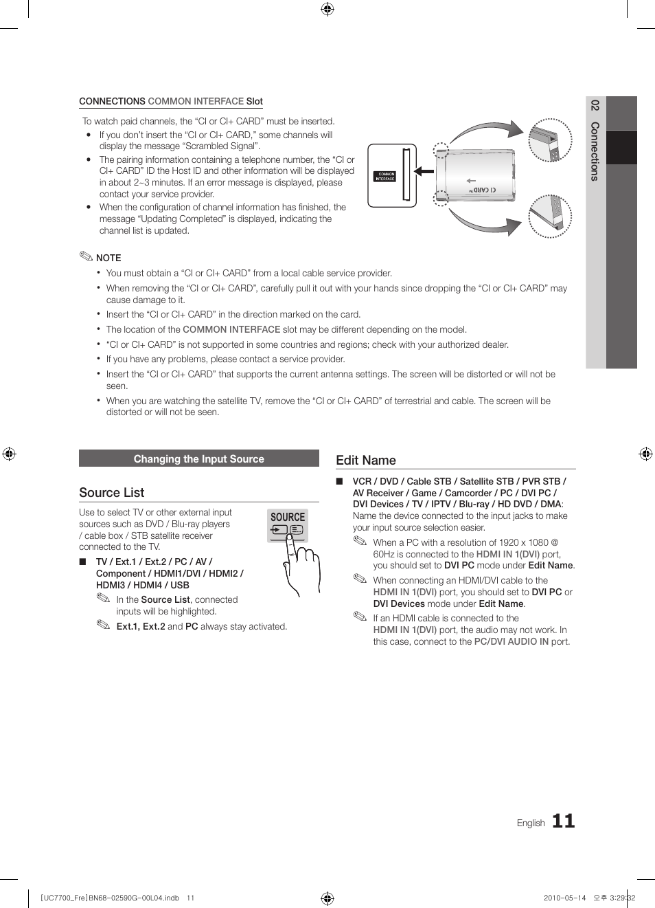 Samsung UE40C7700WS User Manual | Page 11 / 258