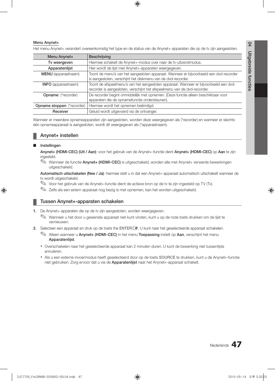 Samsung UE40C7700WS User Manual | Page 239 / 258