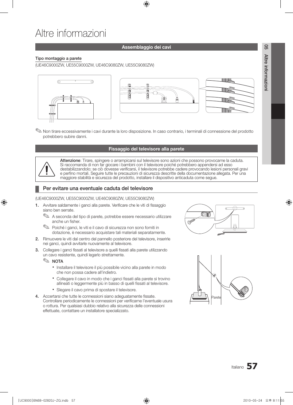 Altre informazioni | Samsung UE46C9000ZW User Manual | Page 185 / 256