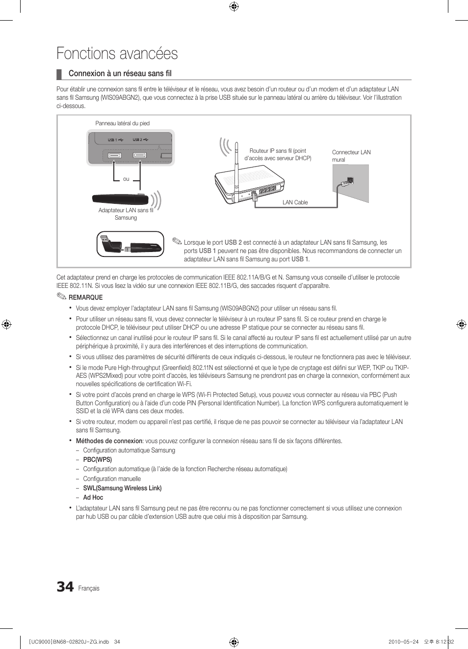 Fonctions avancées | Samsung UE46C9000ZW User Manual | Page 226 / 256