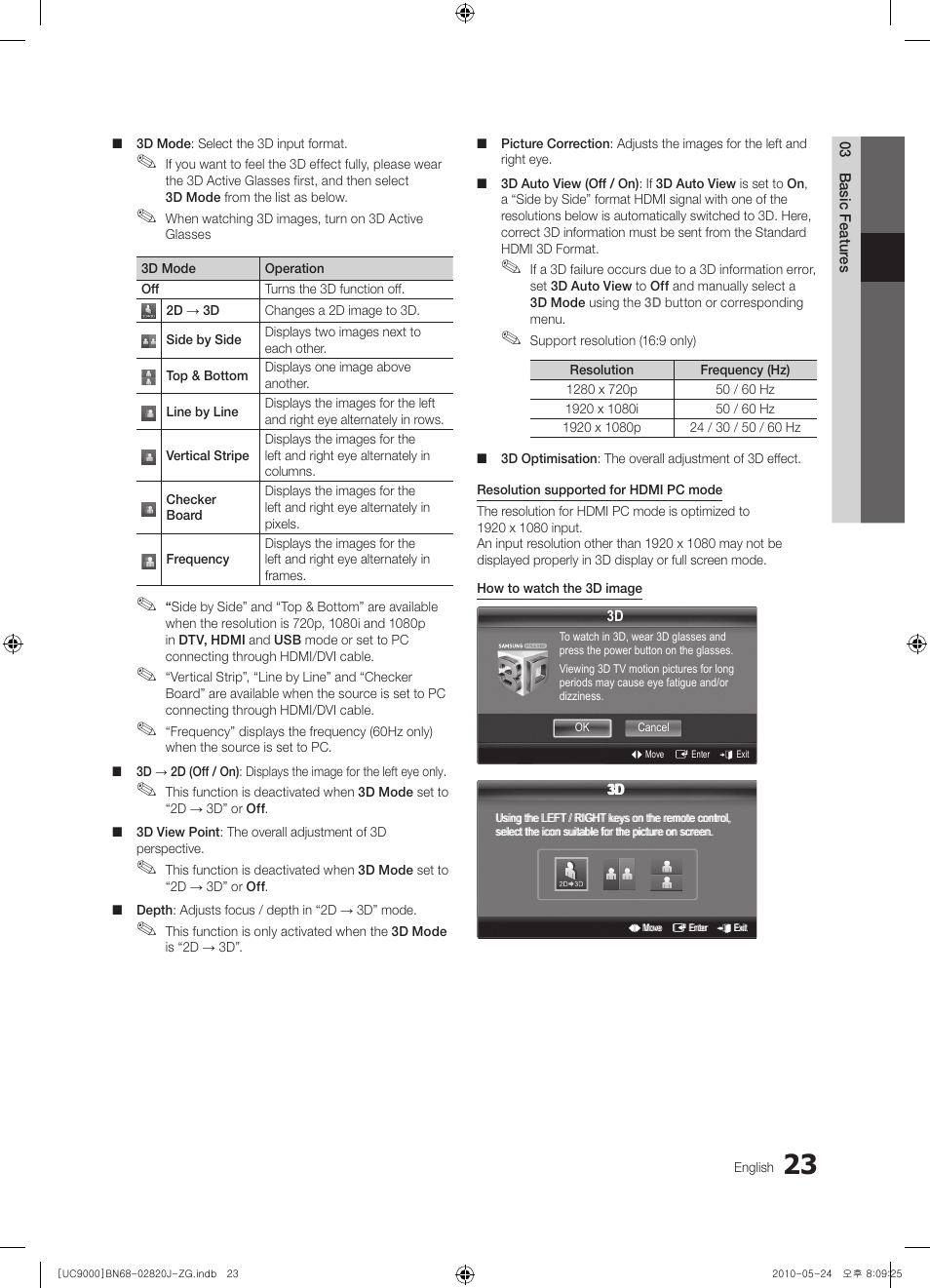 Samsung UE46C9000ZW User Manual | Page 23 / 256