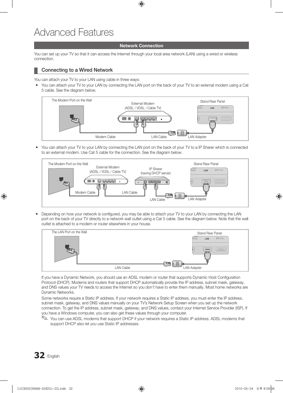 Advanced features | Samsung UE46C9000ZW User Manual | Page 32 / 256