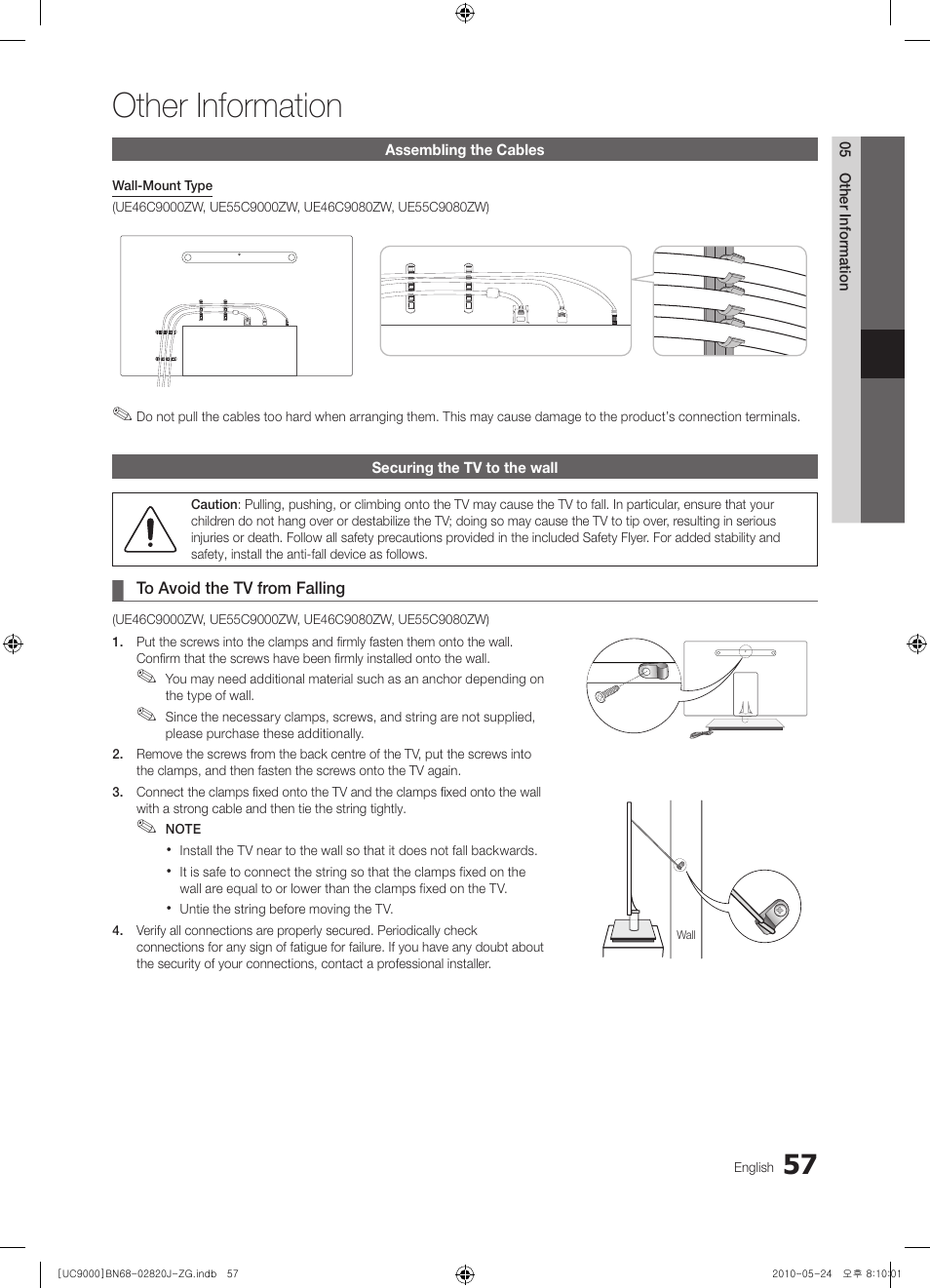 Other information | Samsung UE46C9000ZW User Manual | Page 57 / 256