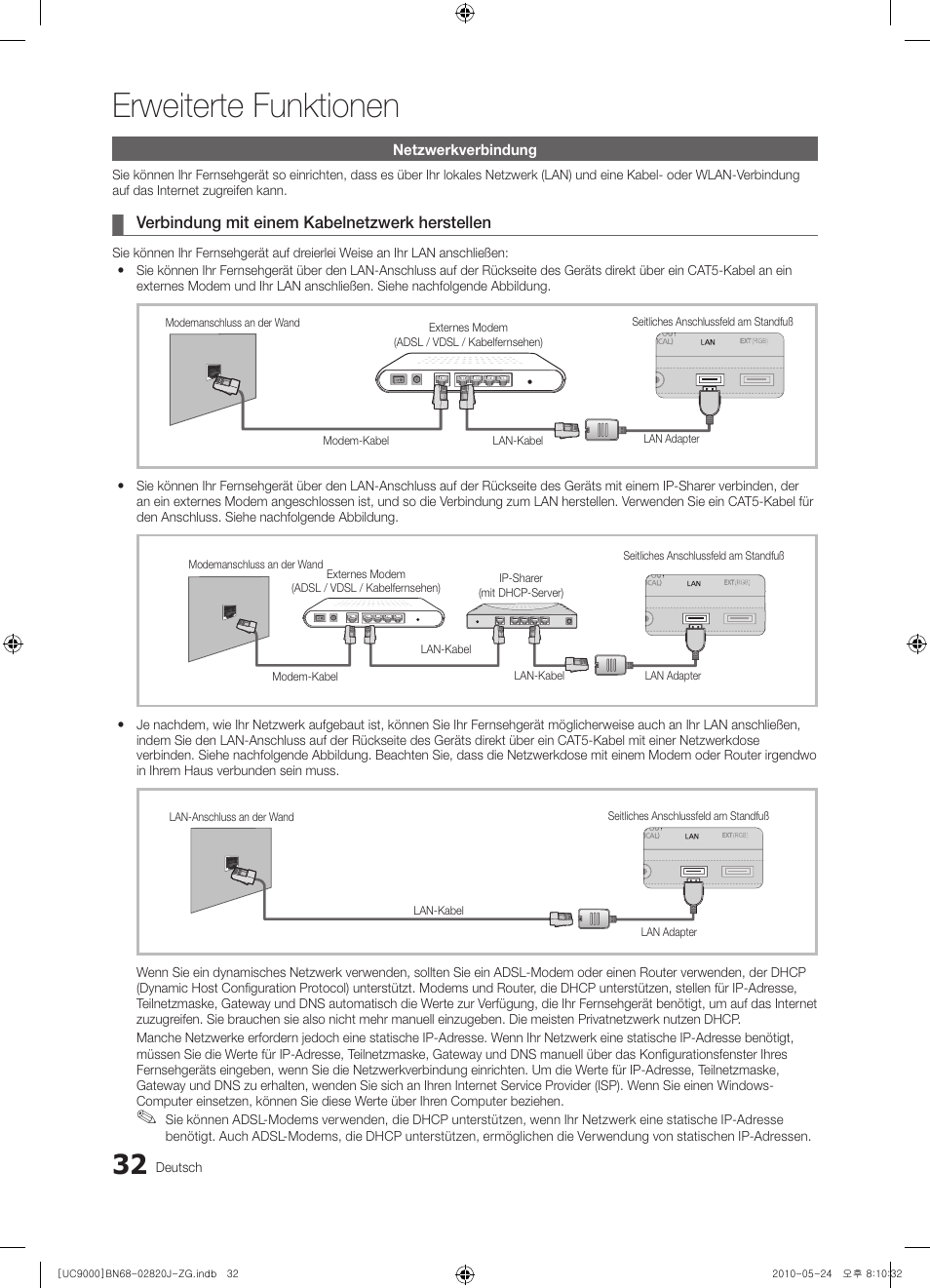 Erweiterte funktionen | Samsung UE46C9000ZW User Manual | Page 96 / 256
