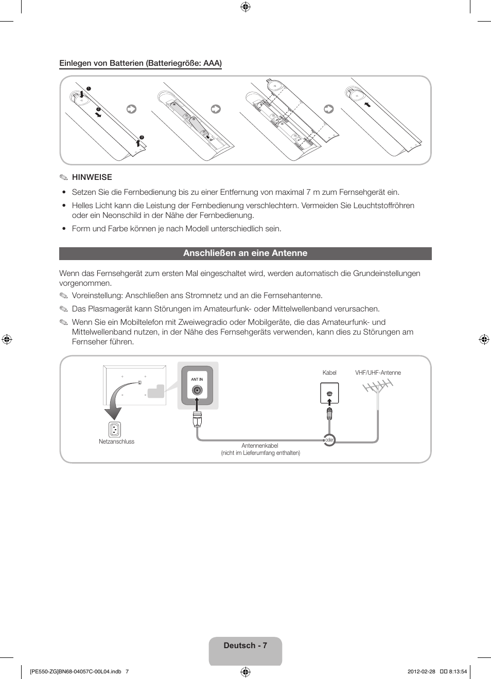 Samsung PS51E550D1W User Manual | Page 29 / 87