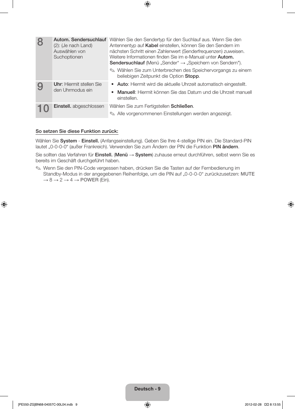 Samsung PS51E550D1W User Manual | Page 31 / 87