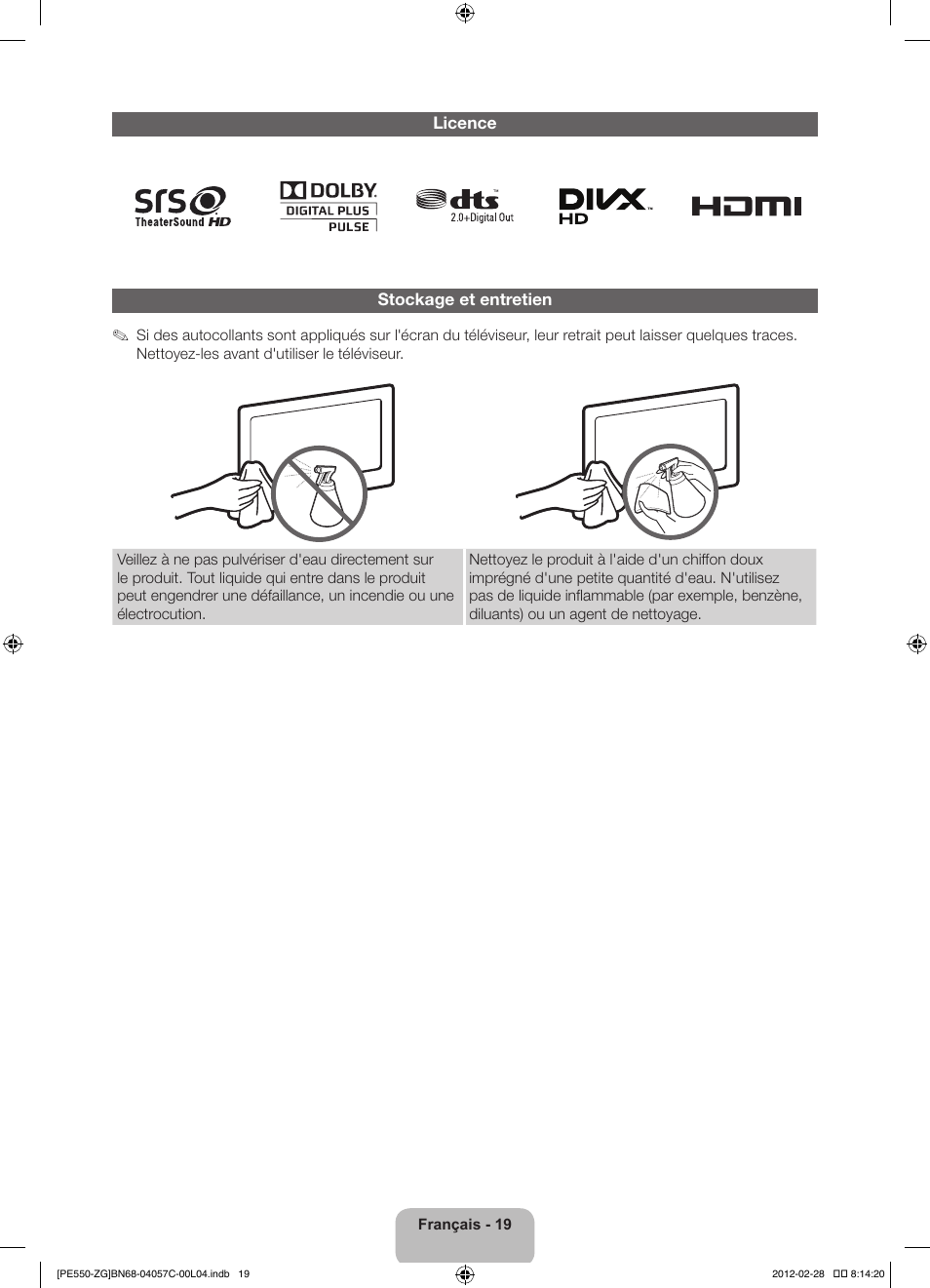 Samsung PS51E550D1W User Manual | Page 62 / 87