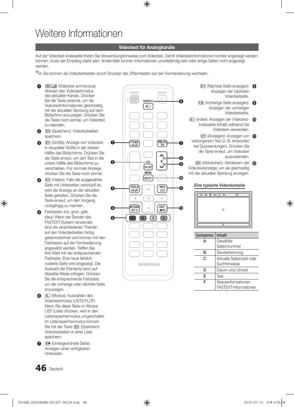 Weitere informationen | Samsung PS50C687G5S User Manual | Page 100 / 216