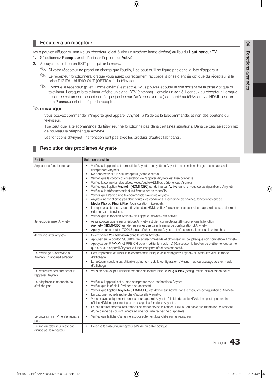Samsung PS50C687G5S User Manual | Page 151 / 216