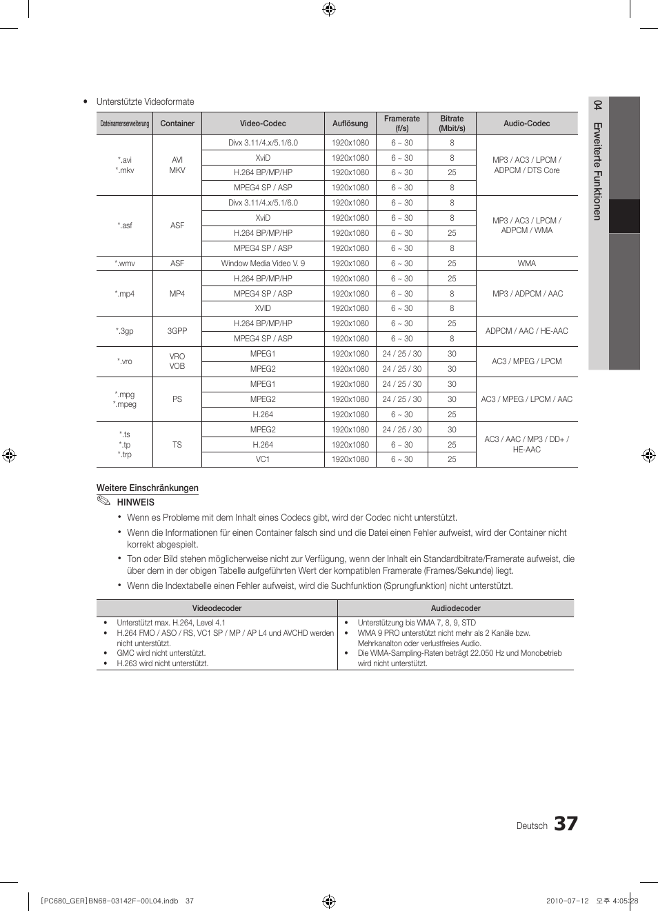 Samsung PS50C687G5S User Manual | Page 91 / 216