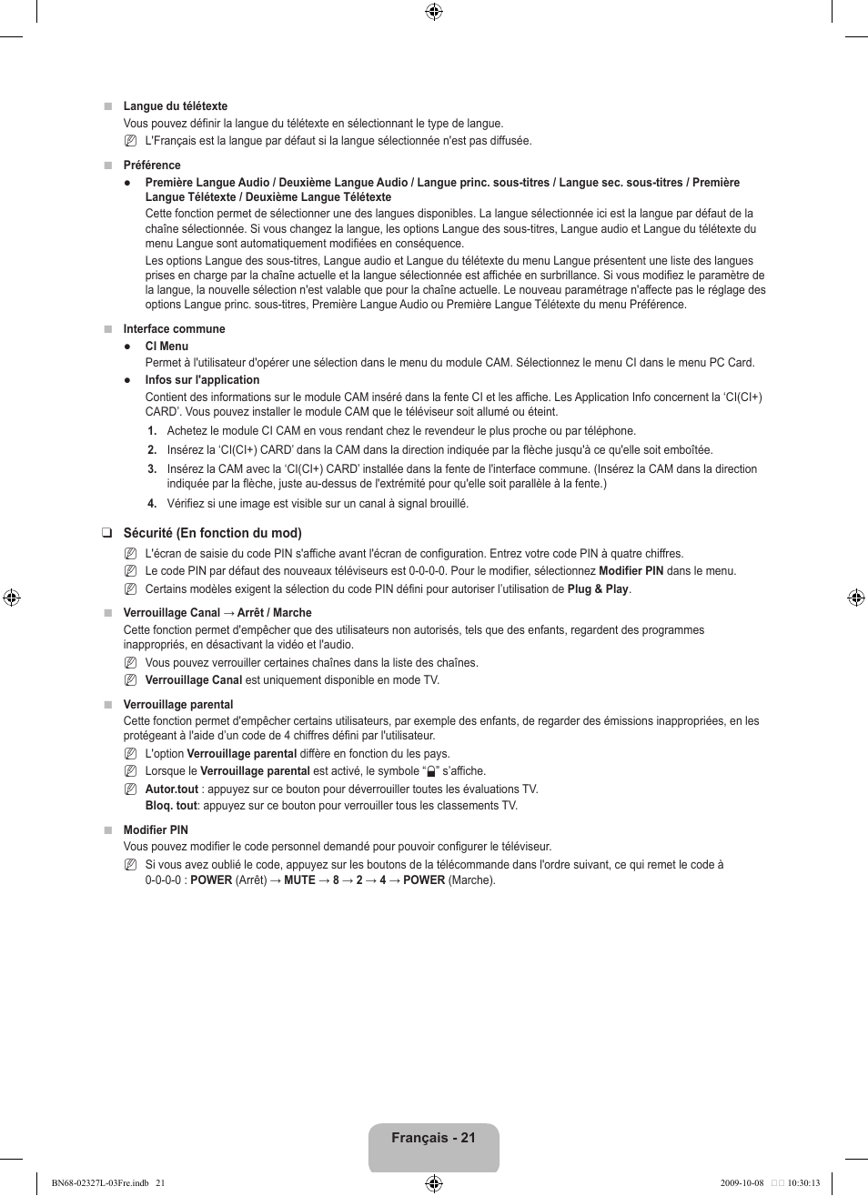 Samsung LE52B750U1W User Manual | Page 109 / 674