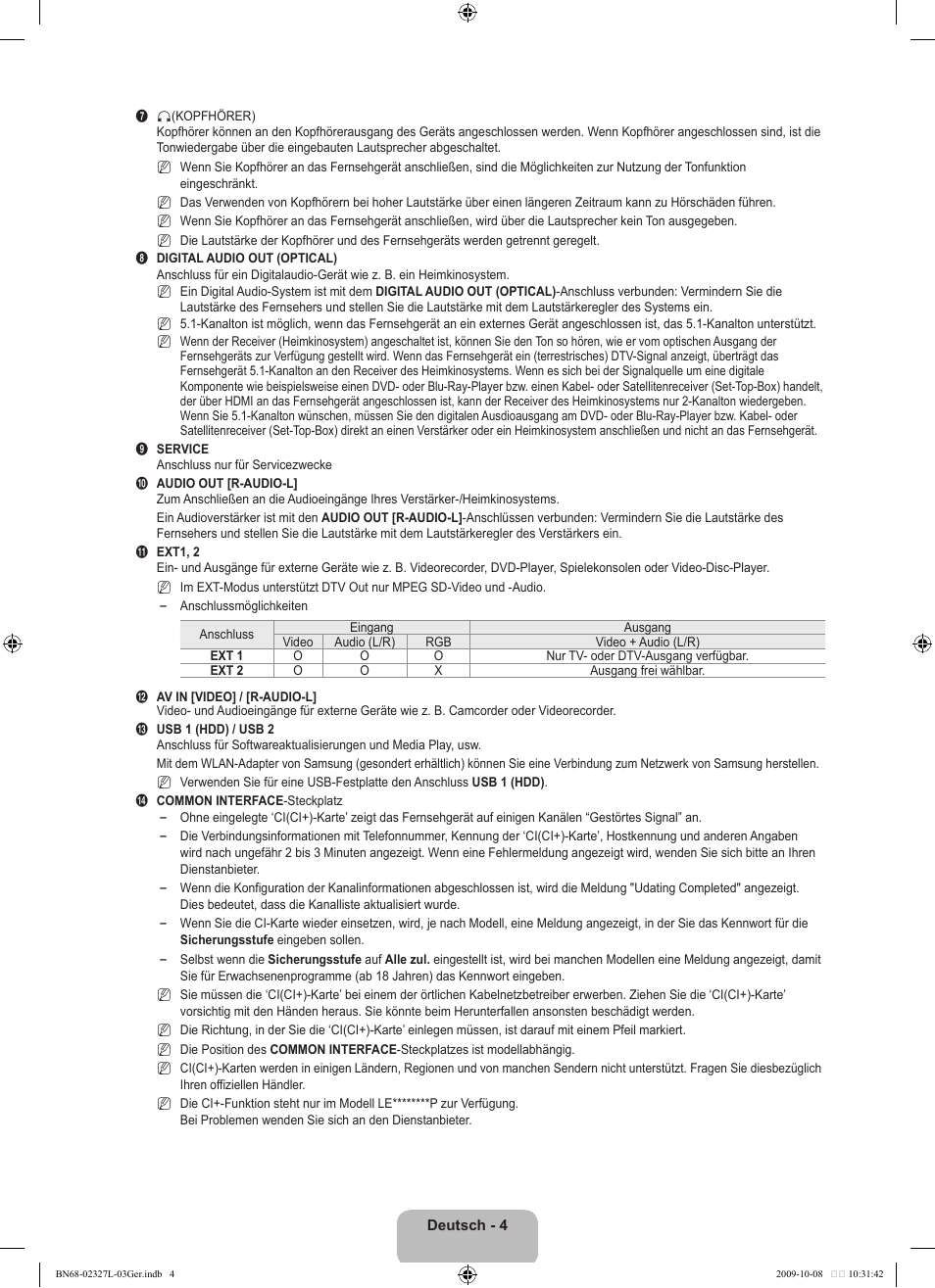 Samsung LE52B750U1W User Manual | Page 164 / 674