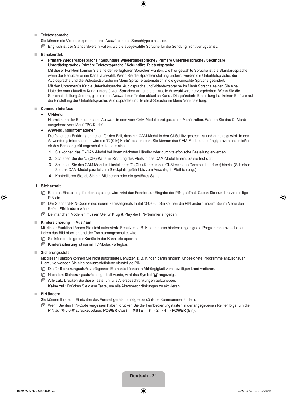 Samsung LE52B750U1W User Manual | Page 181 / 674