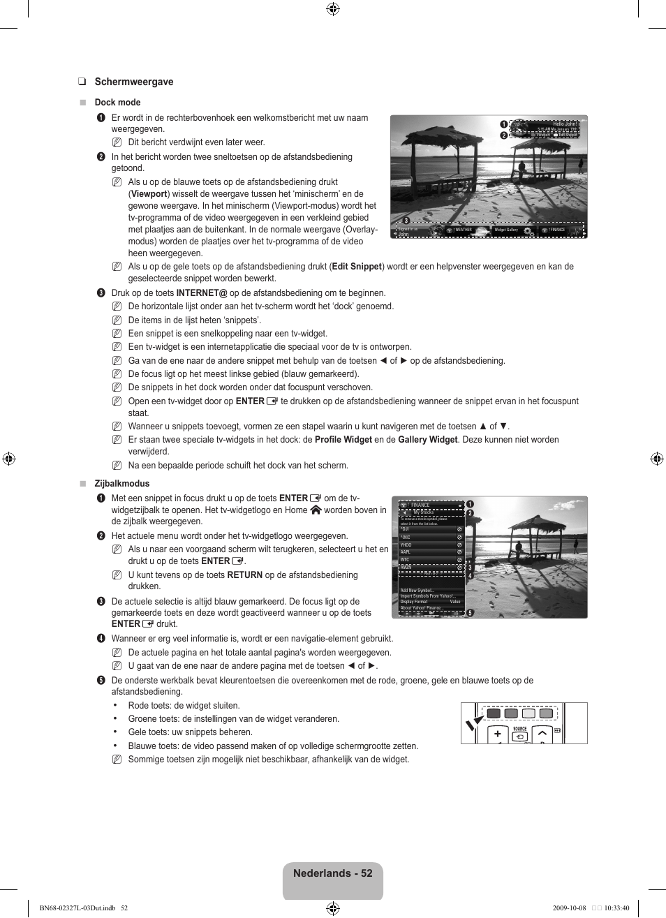 Nederlands - 52 schermweergave | Samsung LE52B750U1W User Manual | Page 284 / 674