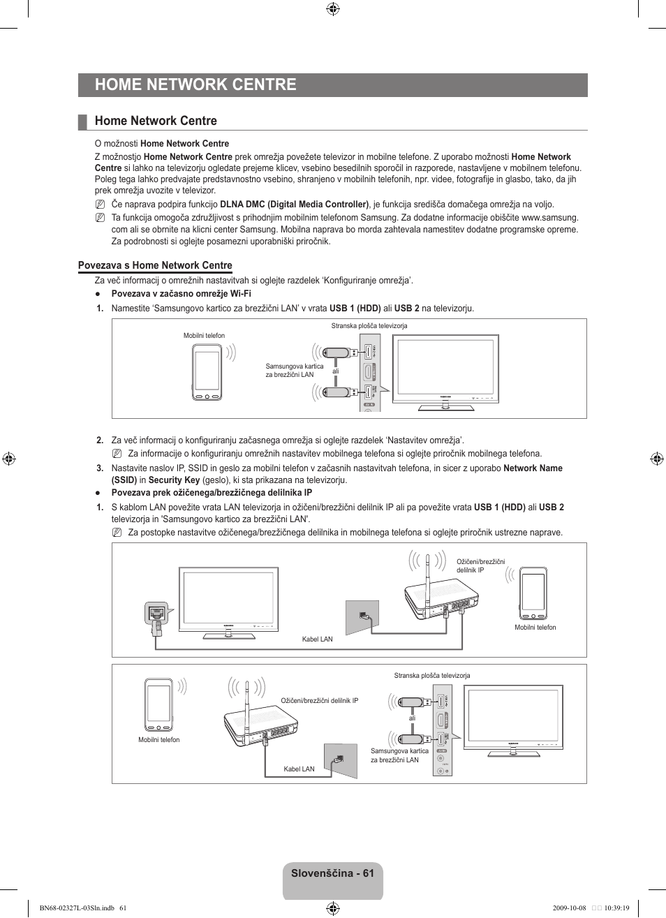 Home network centre | Samsung LE52B750U1W User Manual | Page 583 / 674