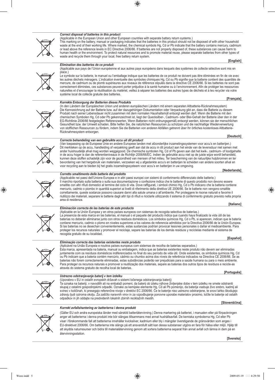 Samsung LE32B553M3P User Manual | Page 204 / 206