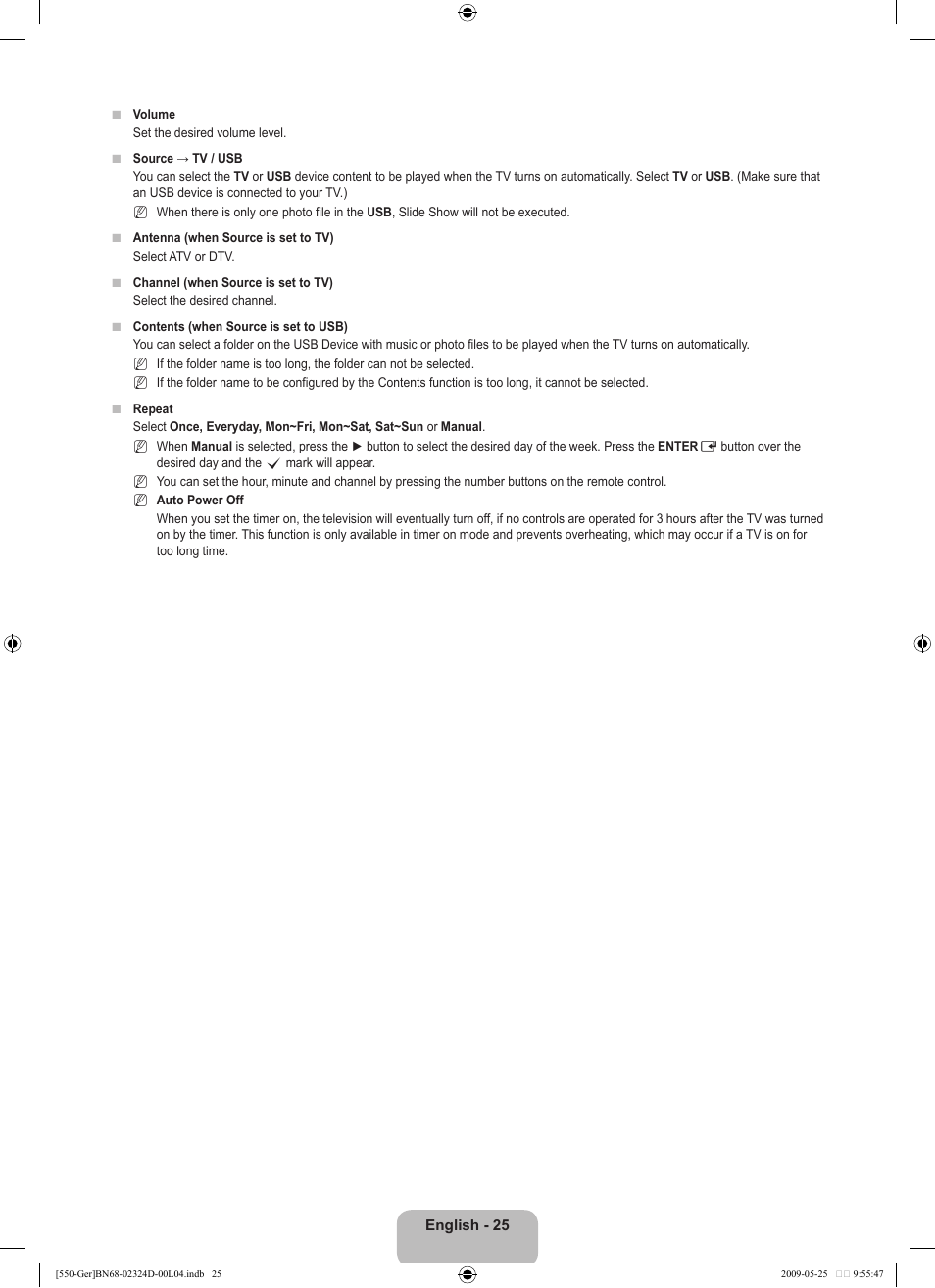 Samsung LE32B553M3P User Manual | Page 27 / 206
