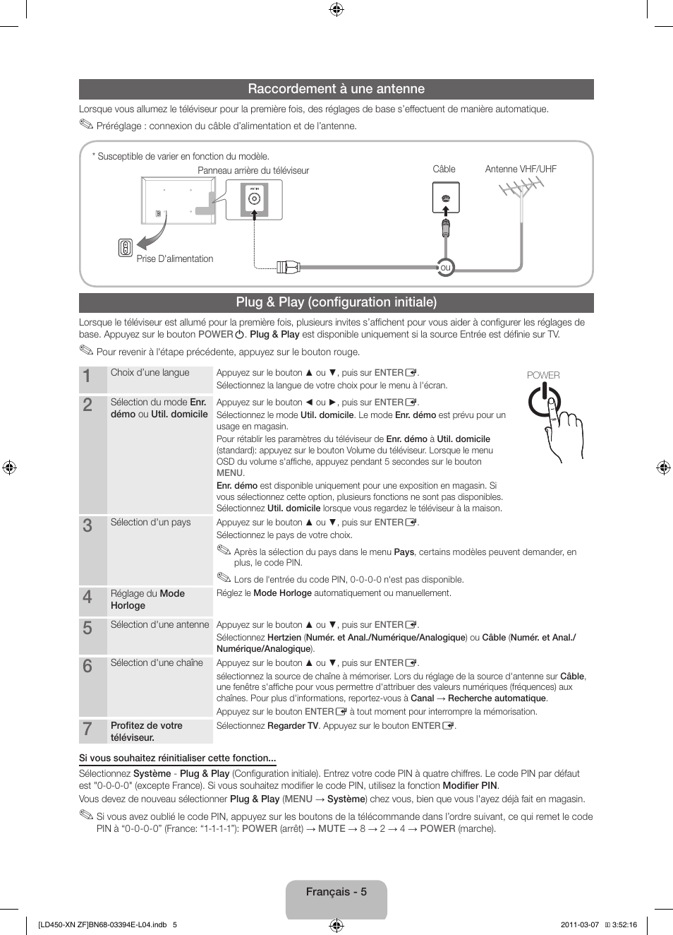 Samsung LE32D450G1W User Manual | Page 21 / 65