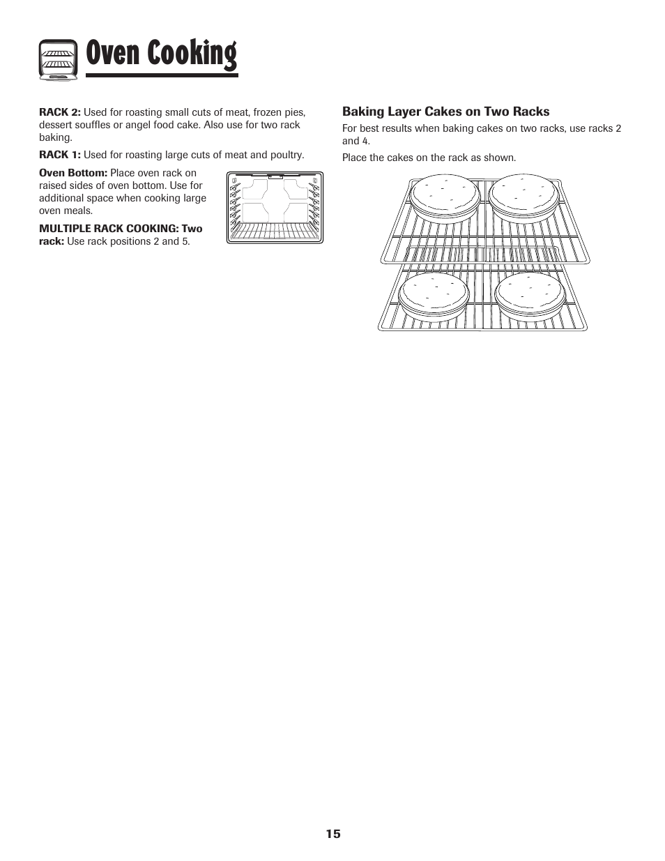 Oven cooking | Amana EASY TOUCH CONTROL 500 User Manual | Page 16 / 72