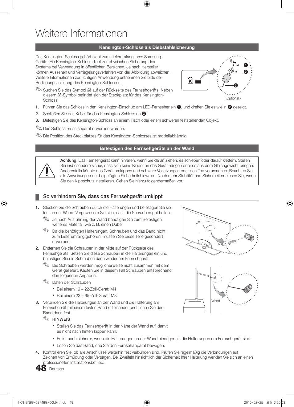 Weitere informationen | Samsung UE55C6000RW User Manual | Page 102 / 217