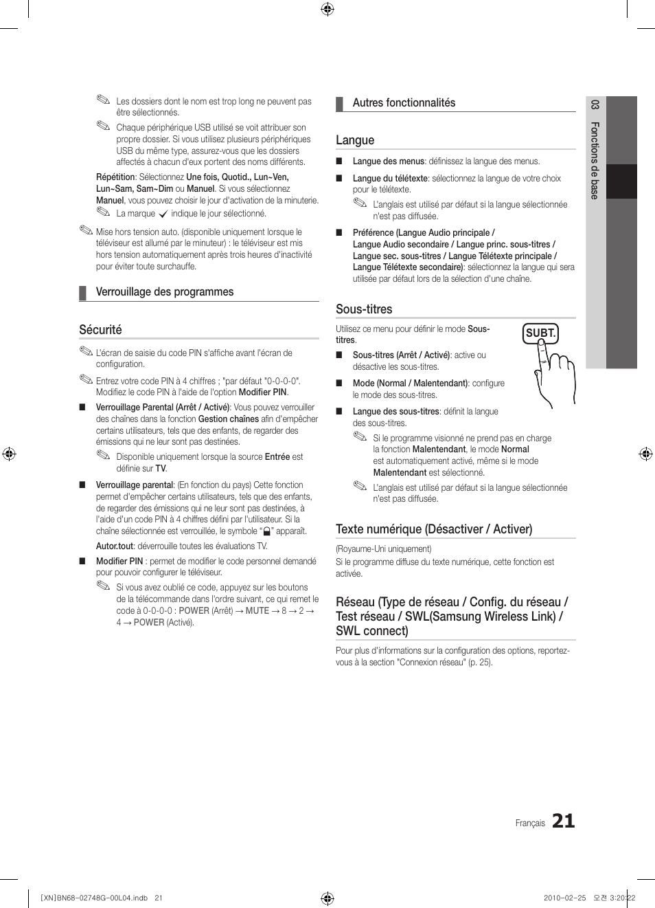 Samsung UE55C6000RW User Manual | Page 129 / 217