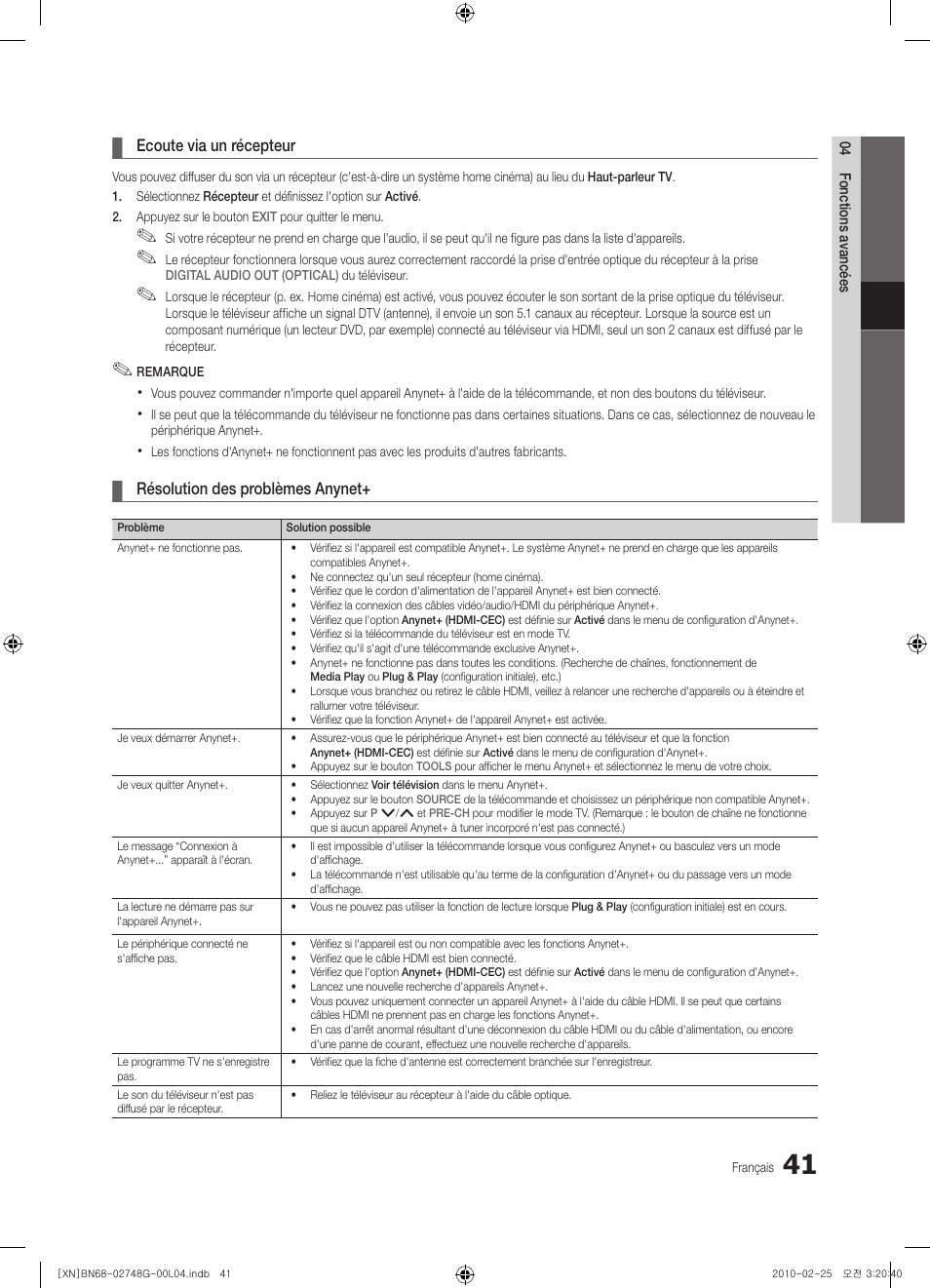 Samsung UE55C6000RW User Manual | Page 149 / 217