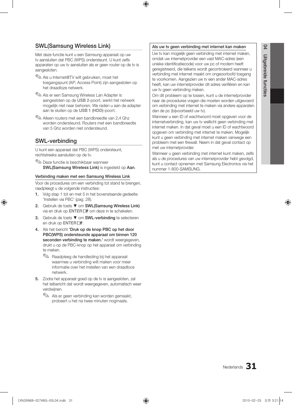 Samsung UE55C6000RW User Manual | Page 193 / 217