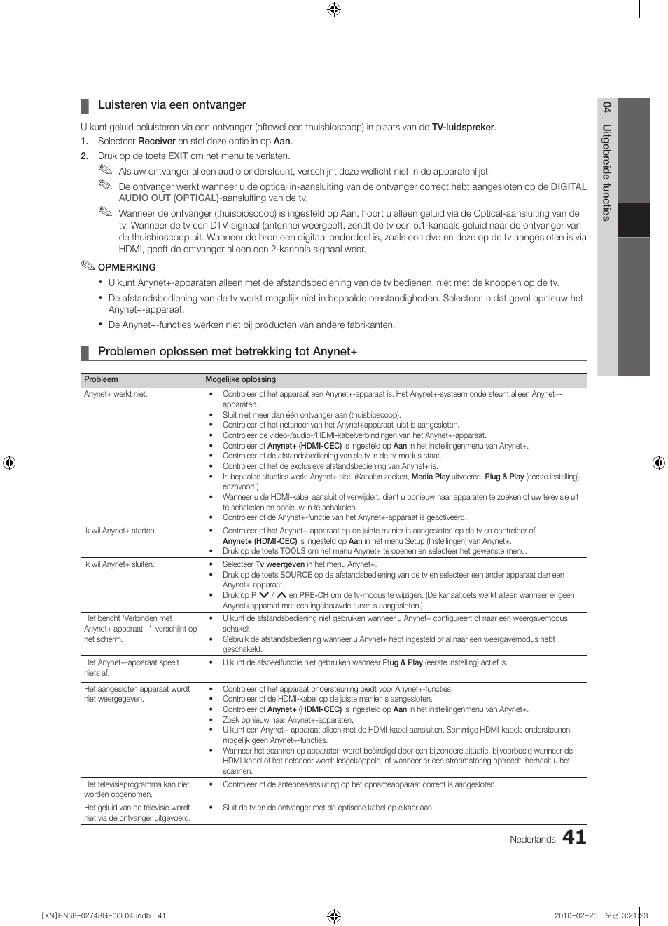 Samsung UE55C6000RW User Manual | Page 203 / 217