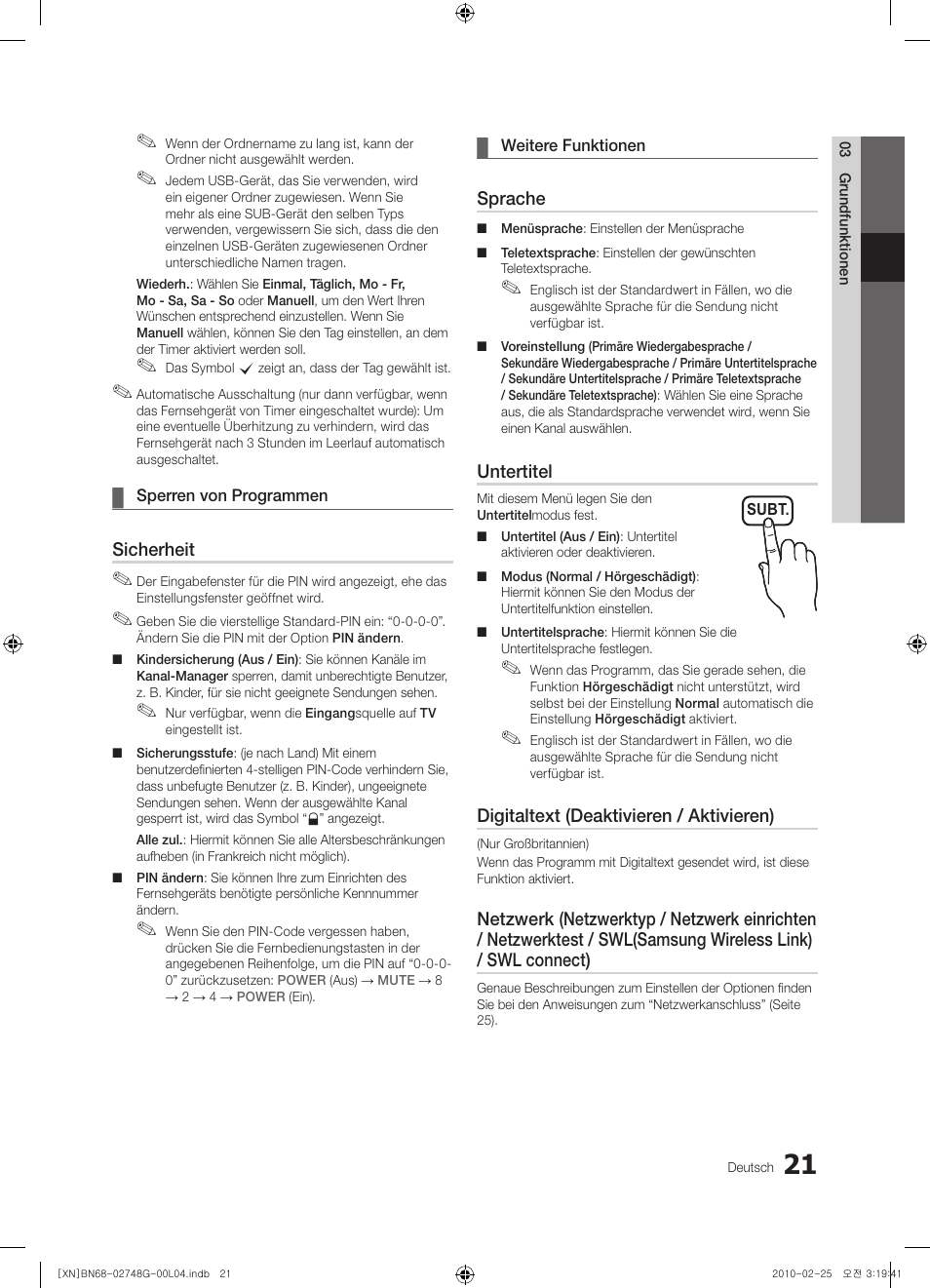 Samsung UE55C6000RW User Manual | Page 75 / 217