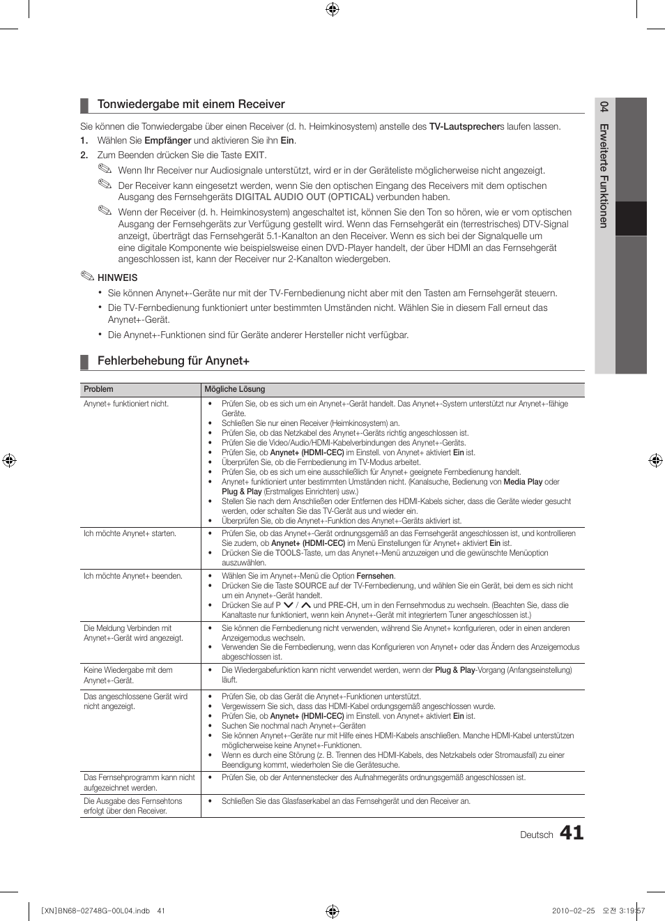 Samsung UE55C6000RW User Manual | Page 95 / 217