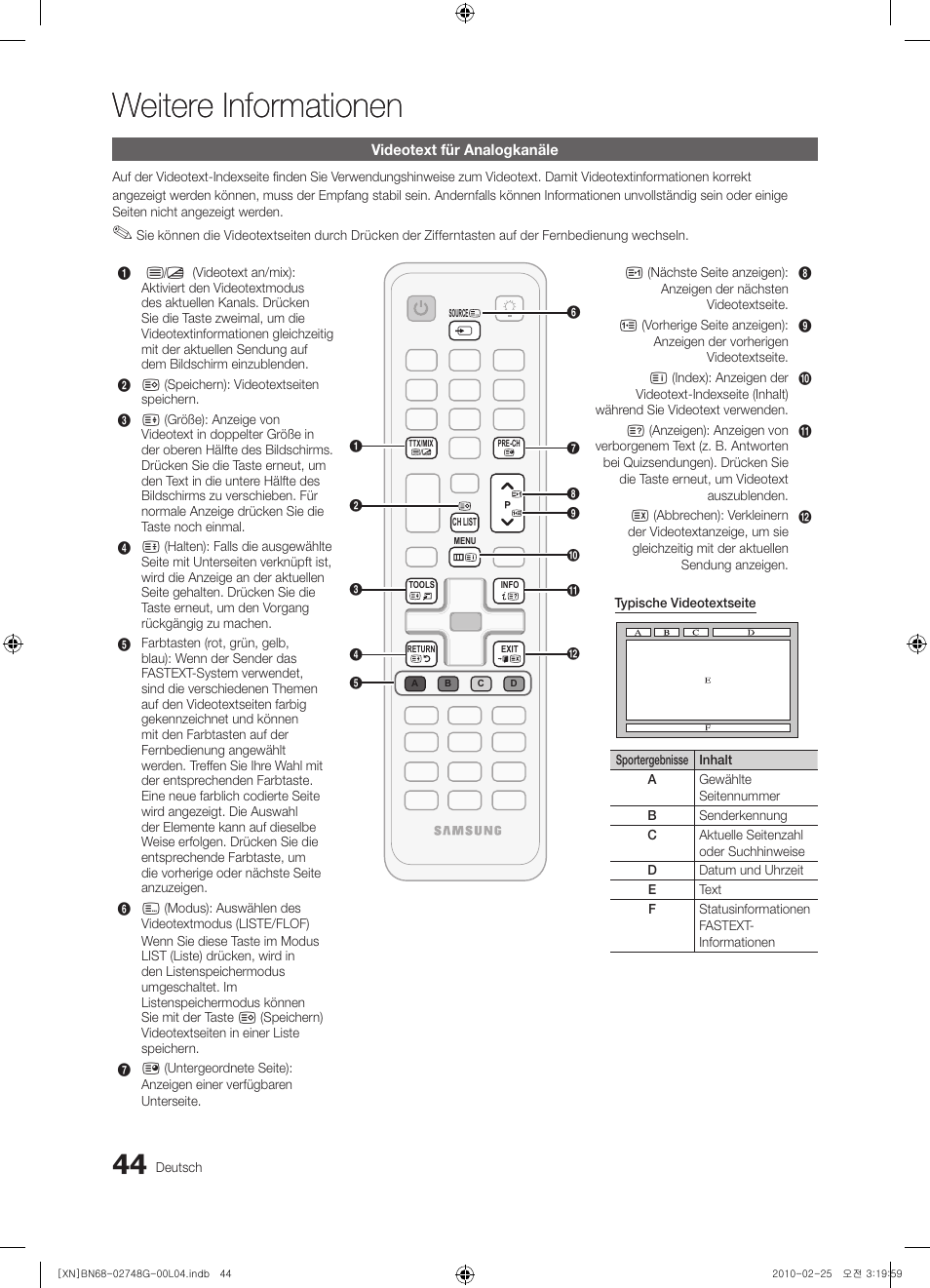 Weitere informationen | Samsung UE55C6000RW User Manual | Page 98 / 217