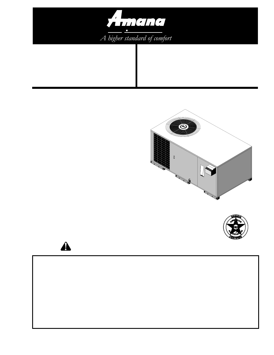 Amana PGC(24-60)B User Manual | 33 pages