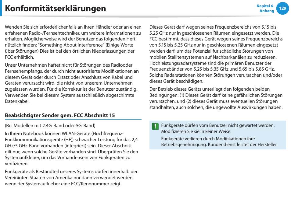 Konformitätserklärungen | Samsung DP505A2GI User Manual | Page 130 / 147