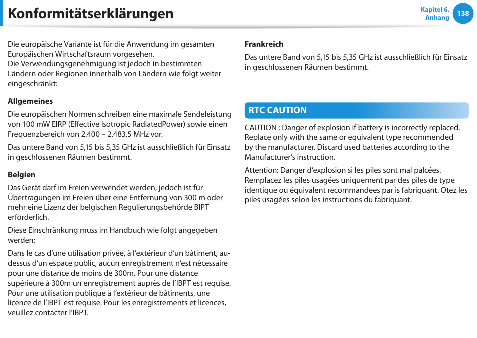 Konformitätserklärungen | Samsung DP505A2GI User Manual | Page 139 / 147