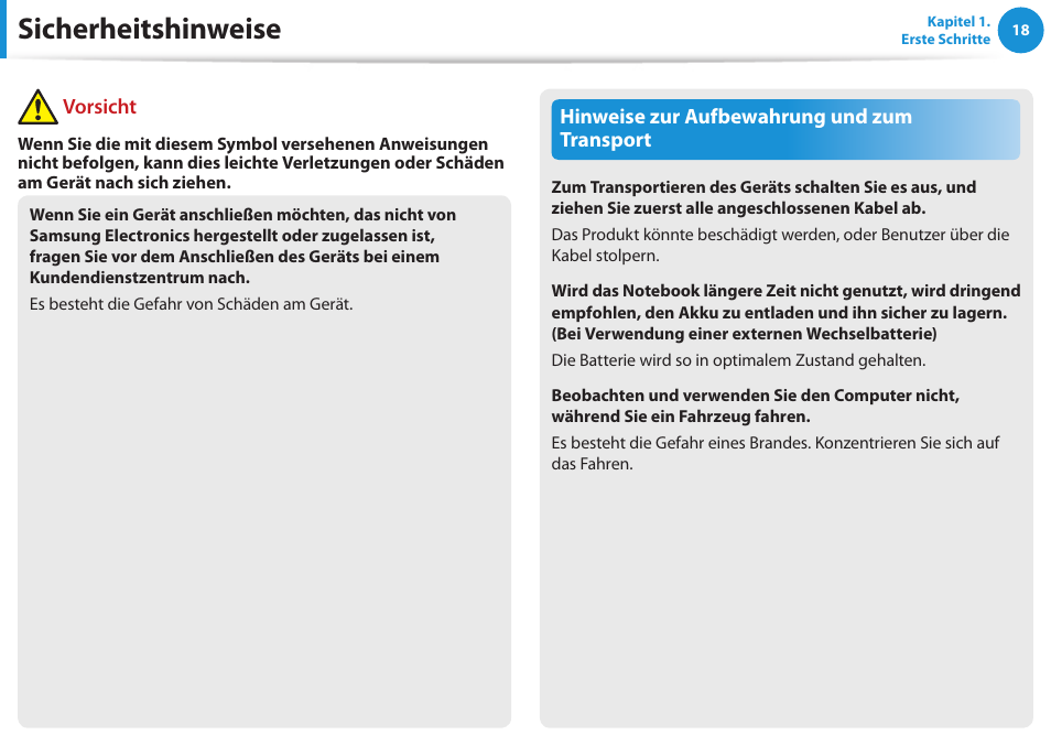 Sicherheitshinweise | Samsung DP505A2GI User Manual | Page 19 / 147