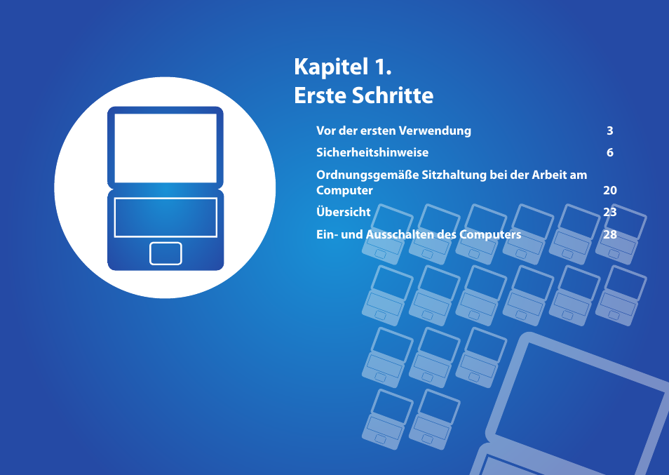 Kapitel 1. erste schritte | Samsung DP505A2GI User Manual | Page 3 / 147