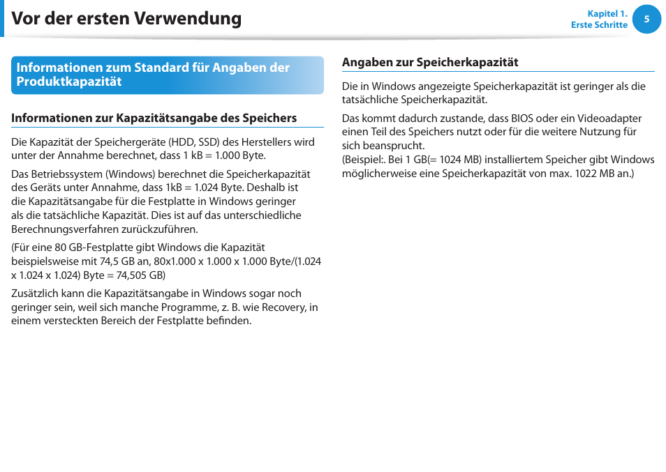 Vor der ersten verwendung | Samsung DP505A2GI User Manual | Page 6 / 147