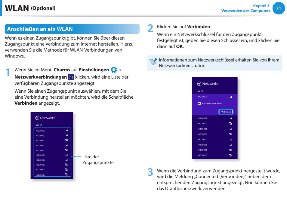 Wlan | Samsung DP505A2GI User Manual | Page 72 / 147