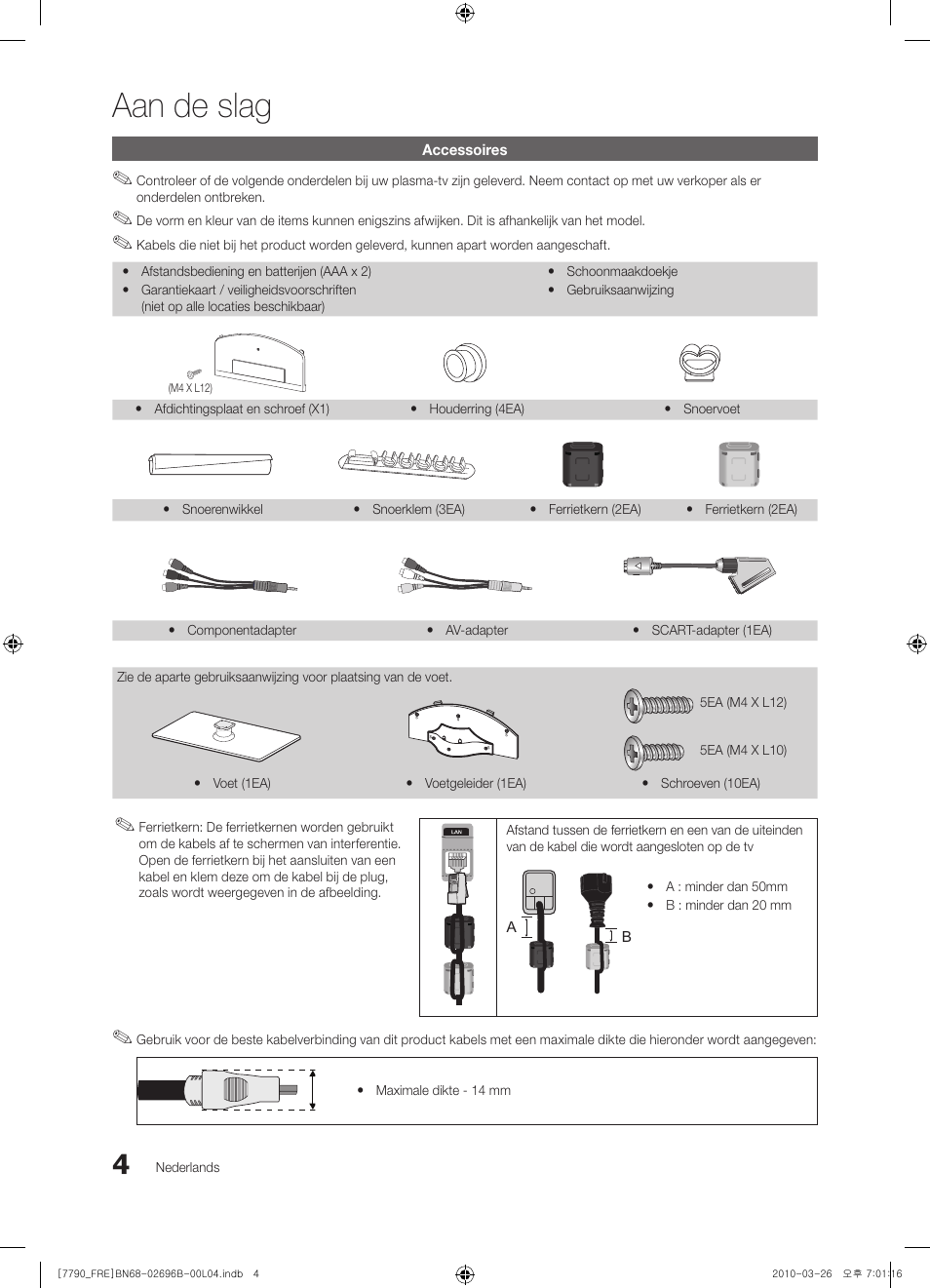 Aan de slag | Samsung PS63C7700YS User Manual | Page 196 / 258