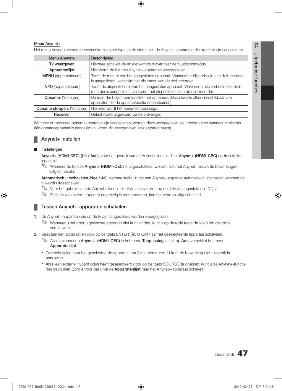 Samsung PS63C7700YS User Manual | Page 239 / 258