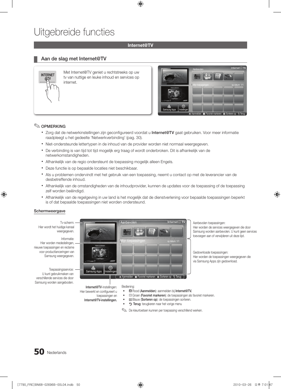 Uitgebreide functies | Samsung PS63C7700YS User Manual | Page 242 / 258